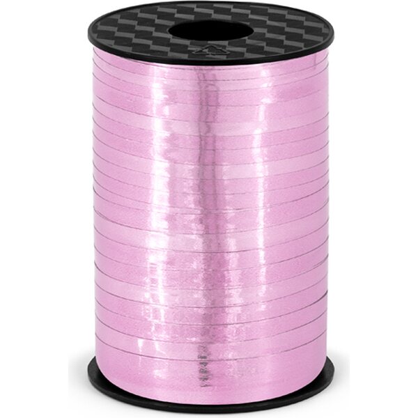 Plastic ribbon, pink, 5mm/225m