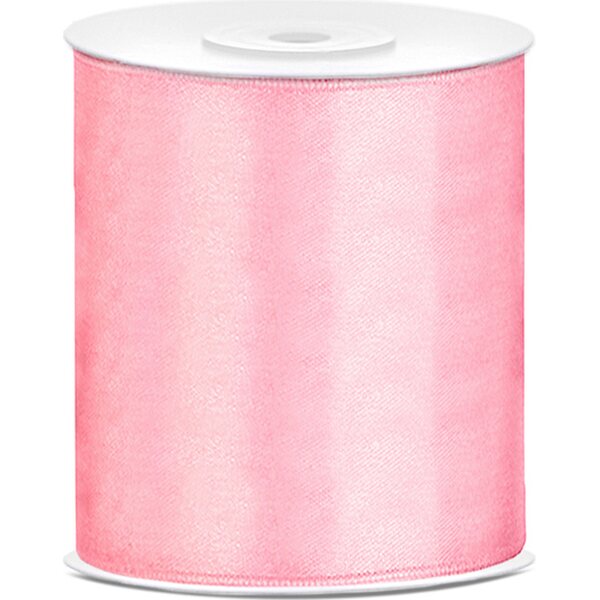 Satin Ribbon, light pink, 100mm/25m